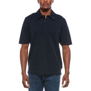 7 For All Mankind Mens Pique Polo Shirt, Blue
